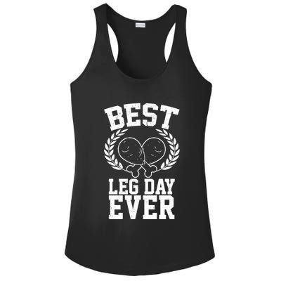 Thanksgiving Best Leg Day Ever Ladies PosiCharge Competitor Racerback Tank