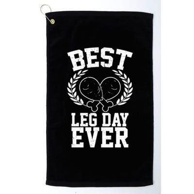 Thanksgiving Best Leg Day Ever Platinum Collection Golf Towel