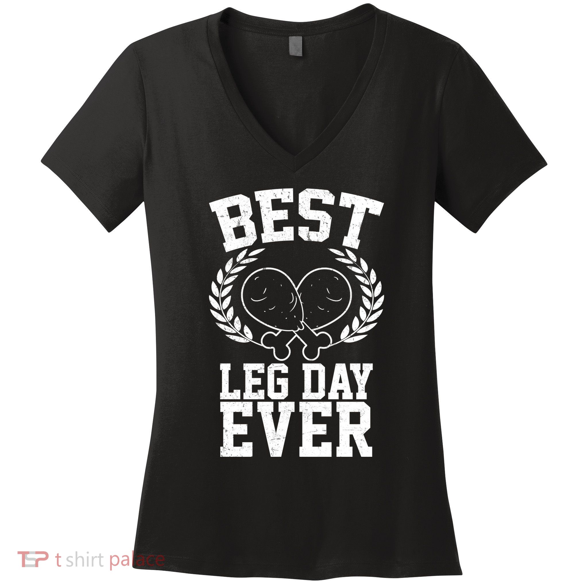Thanksgiving Best Leg Day Ever Women's V-Neck T-Shirt