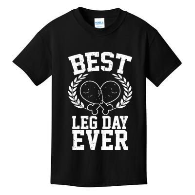 Thanksgiving Best Leg Day Ever Kids T-Shirt