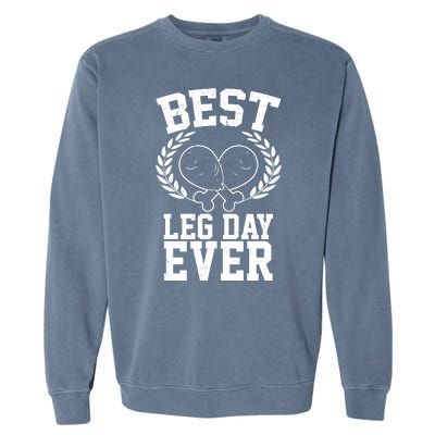 Thanksgiving Best Leg Day Ever Garment-Dyed Sweatshirt