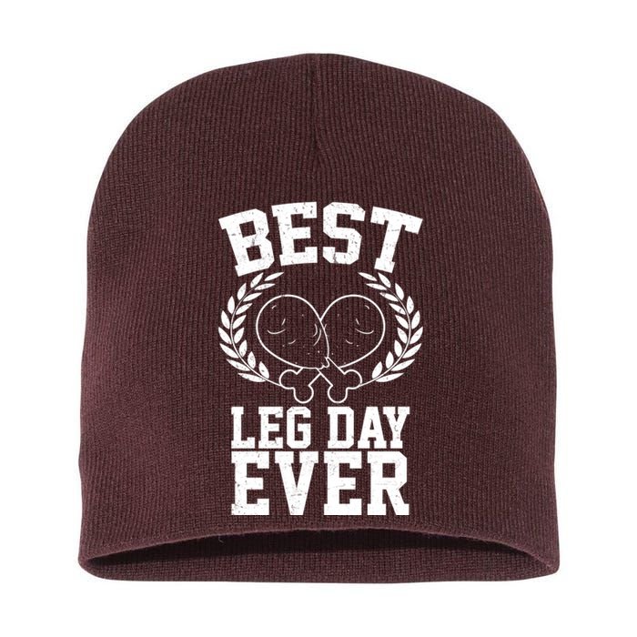 Thanksgiving Best Leg Day Ever Short Acrylic Beanie