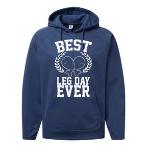 Thanksgiving Best Leg Day Ever Performance Fleece Hoodie