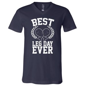 Thanksgiving Best Leg Day Ever V-Neck T-Shirt