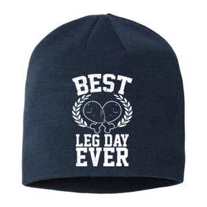 Thanksgiving Best Leg Day Ever Sustainable Beanie