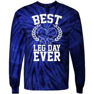 Thanksgiving Best Leg Day Ever Tie-Dye Long Sleeve Shirt