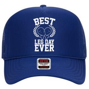 Thanksgiving Best Leg Day Ever High Crown Mesh Back Trucker Hat