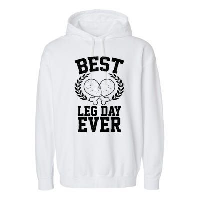 Thanksgiving Best Leg Day Ever Garment-Dyed Fleece Hoodie