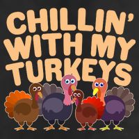Thanksgiving Chillin' With My Turkeys Golf Towel