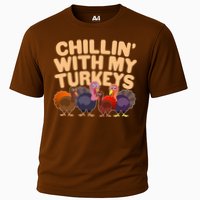 Thanksgiving Chillin' With My Turkeys Cooling Performance Crew T-Shirt