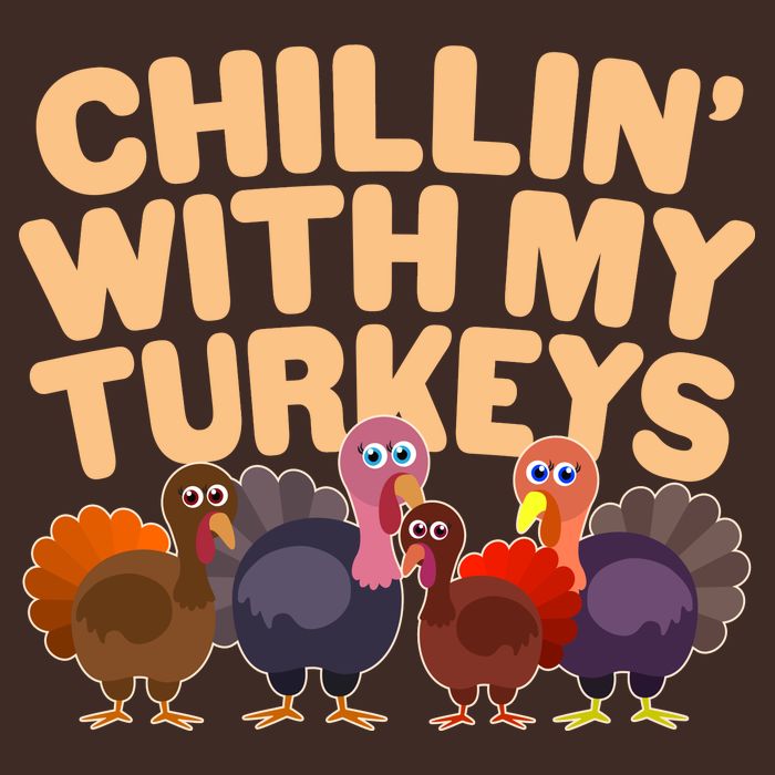 Thanksgiving Chillin' With My Turkeys Cooling Performance Crew T-Shirt