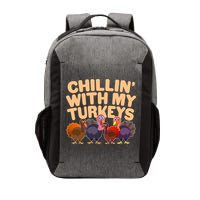 Thanksgiving Chillin' With My Turkeys Vector Backpack