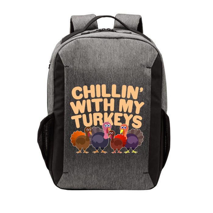 Thanksgiving Chillin' With My Turkeys Vector Backpack