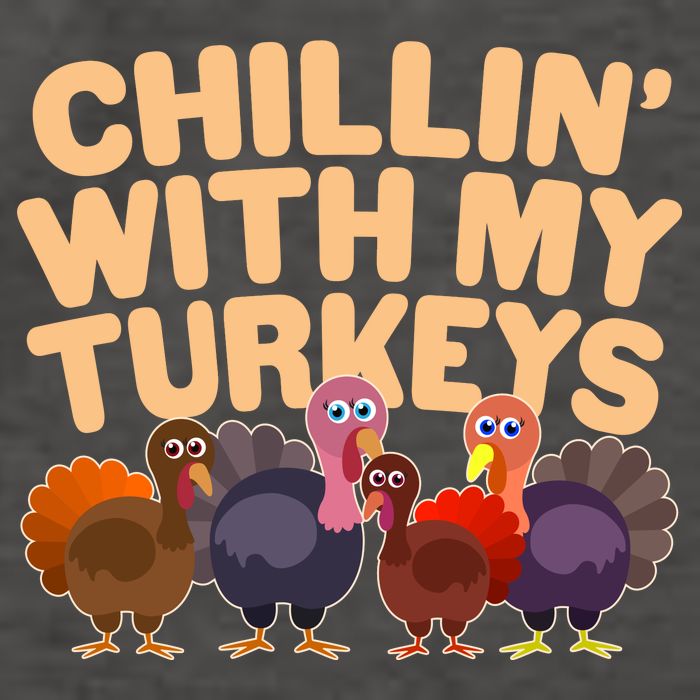 Thanksgiving Chillin' With My Turkeys Vector Backpack