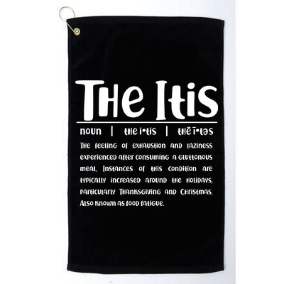 Thanksgiving Christmas The Itis Platinum Collection Golf Towel