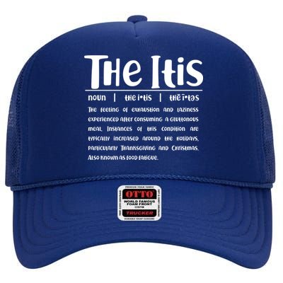 Thanksgiving Christmas The Itis High Crown Mesh Back Trucker Hat