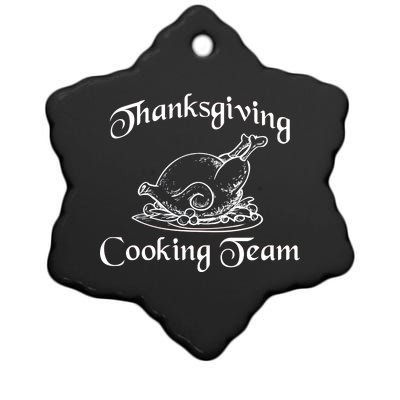 Thanksgiving Cooking Team Ceramic Star Ornament