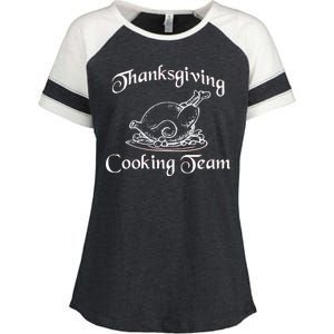 Thanksgiving Cooking Team Enza Ladies Jersey Colorblock Tee