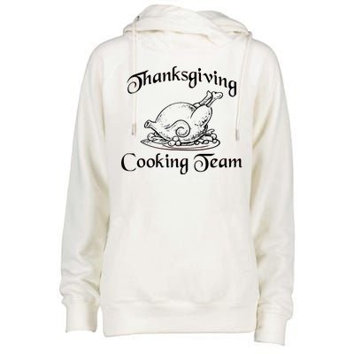 Thanksgiving Cooking Team Womens Funnel Neck Pullover Hood