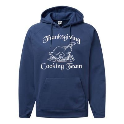 Thanksgiving Cooking Team Performance Fleece Hoodie