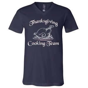 Thanksgiving Cooking Team V-Neck T-Shirt