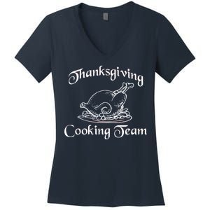 Thanksgiving Cooking Team Women's V-Neck T-Shirt