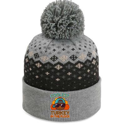 Thanksgiving Coolest Turkey In The Flock The Baniff Cuffed Pom Beanie