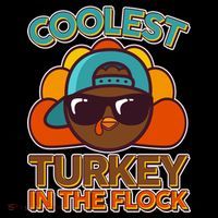 Thanksgiving Coolest Turkey In The Flock Tall T-Shirt