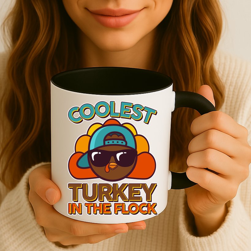 Thanksgiving Coolest Turkey In The Flock Mug