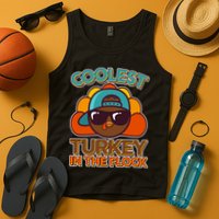Thanksgiving Coolest Turkey In The Flock Tank Top