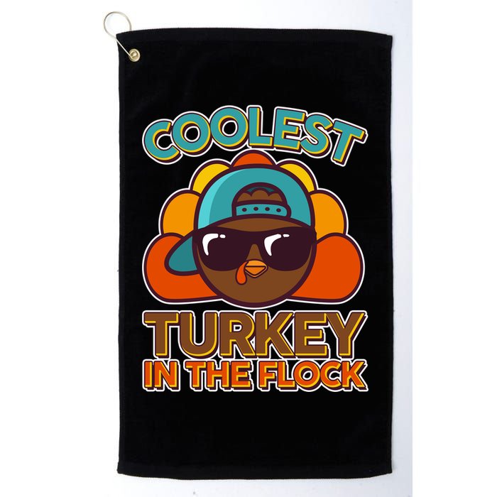 Thanksgiving Coolest Turkey In The Flock Golf Towel