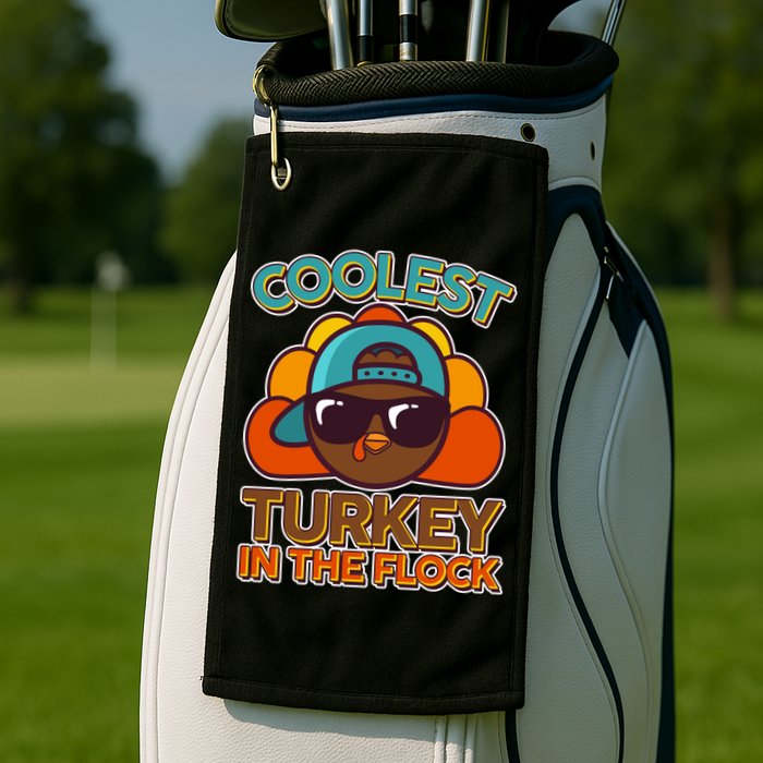 Thanksgiving Coolest Turkey In The Flock Golf Towel