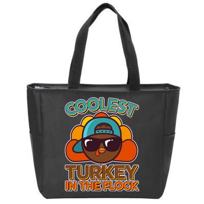 Thanksgiving Coolest Turkey In The Flock Zip Tote Bag