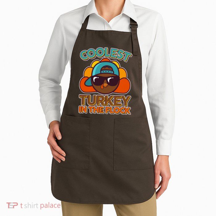 Thanksgiving Coolest Turkey In The Flock Apron