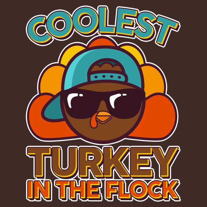 Thanksgiving Coolest Turkey In The Flock Short Acrylic Beanie