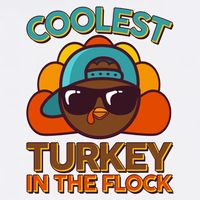 Thanksgiving Coolest Turkey In The Flock Garment-Dyed Sweatshirt