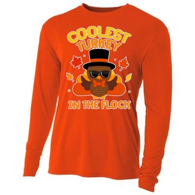 Thanksgiving Cute Coolest Turkey In The Flock Cooling Performance Long Sleeve Crew