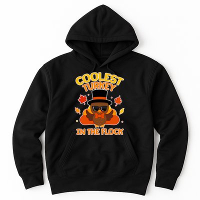 Thanksgiving Cute Coolest Turkey In The Flock Hoodie