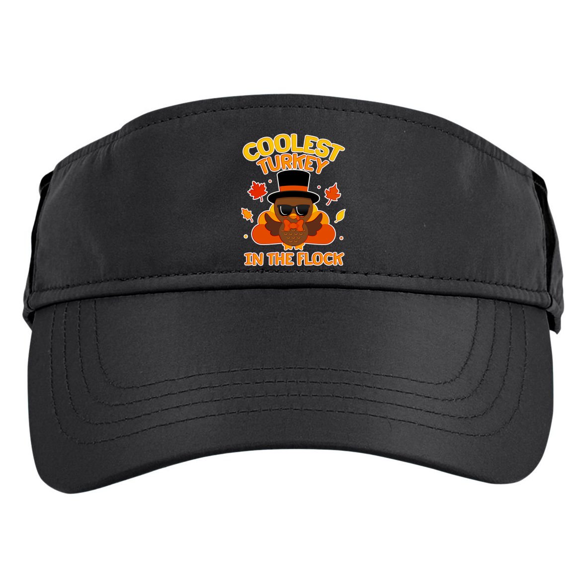 Thanksgiving Cute Coolest Turkey In The Flock Adult Drive Performance Visor