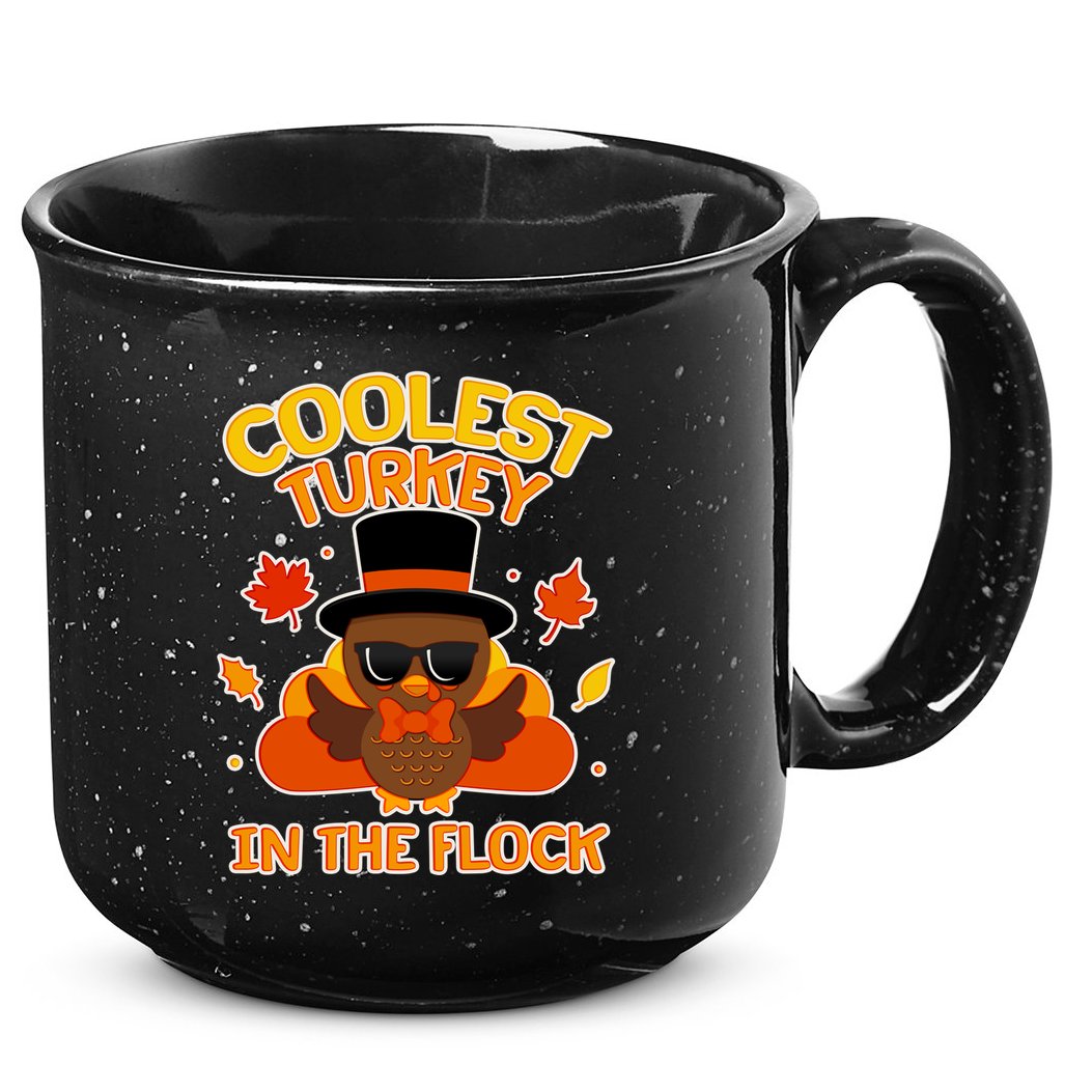 Thanksgiving Cute Coolest Turkey In The Flock 15oz Campfire Ceramic Mug