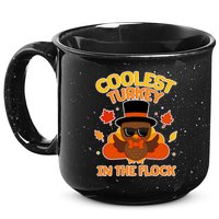 Thanksgiving Cute Coolest Turkey In The Flock 15oz Campfire Ceramic Mug