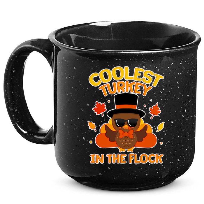 Thanksgiving Cute Coolest Turkey In The Flock 15oz Campfire Ceramic Mug