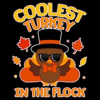 Thanksgiving Cute Coolest Turkey In The Flock Drawstring Bag