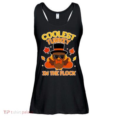 Thanksgiving Cute Coolest Turkey In The Flock Ladies Essential Flowy Tank