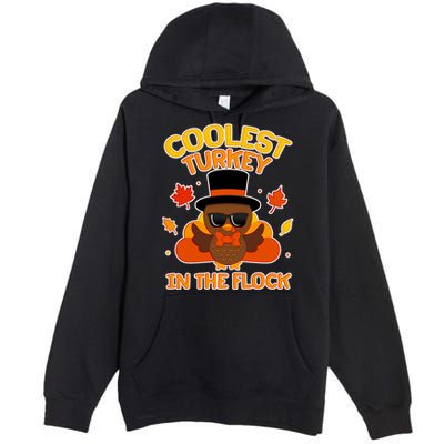 Thanksgiving Cute Coolest Turkey In The Flock Premium Pullover Hoodie