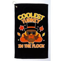 Thanksgiving Cute Coolest Turkey In The Flock Golf Towel