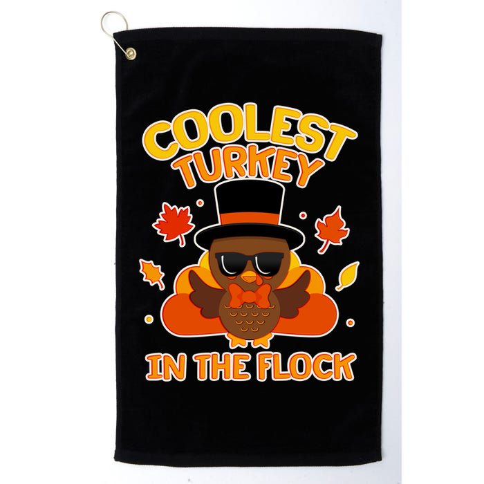 Thanksgiving Cute Coolest Turkey In The Flock Golf Towel