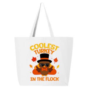 Thanksgiving Cute Coolest Turkey In The Flock 25L Jumbo Tote