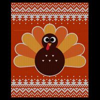 Thanksgiving Cute Turkey Ugly Sweater Drawstring Bag