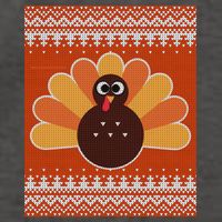 Thanksgiving Cute Turkey Ugly Sweater Vector Backpack